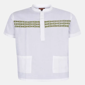 White Embroidered Cotton Fatua